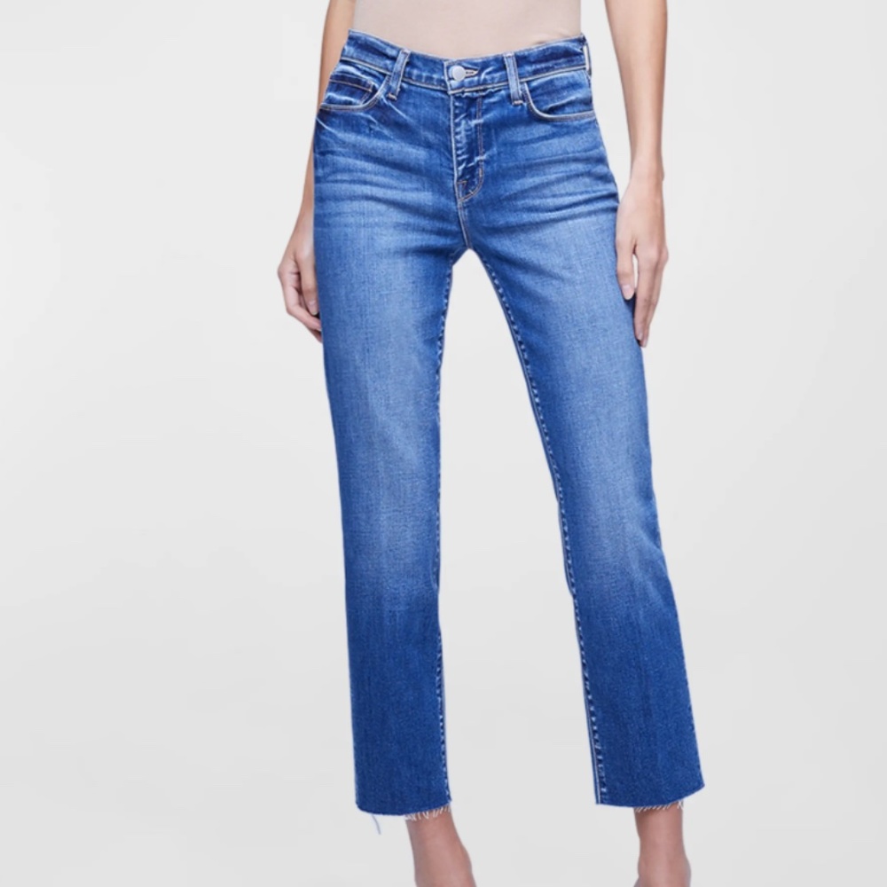 L'Agence Sada High Rise Slim Ankle Crop, Jeans, in Cambridge. Size 30"
